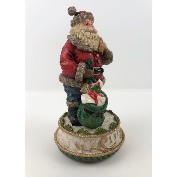 Home For The Holidays Visions Of Santa Wind Up Musical Figurine 1913 - Picture 4 of 10